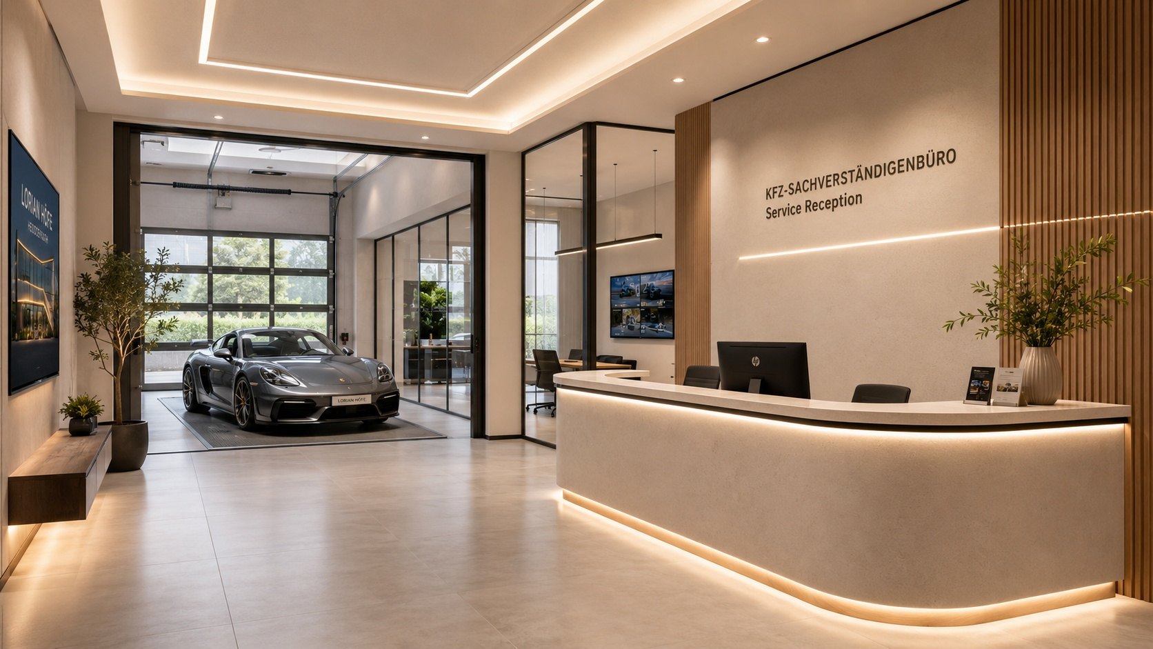 Service Reception und Empfang